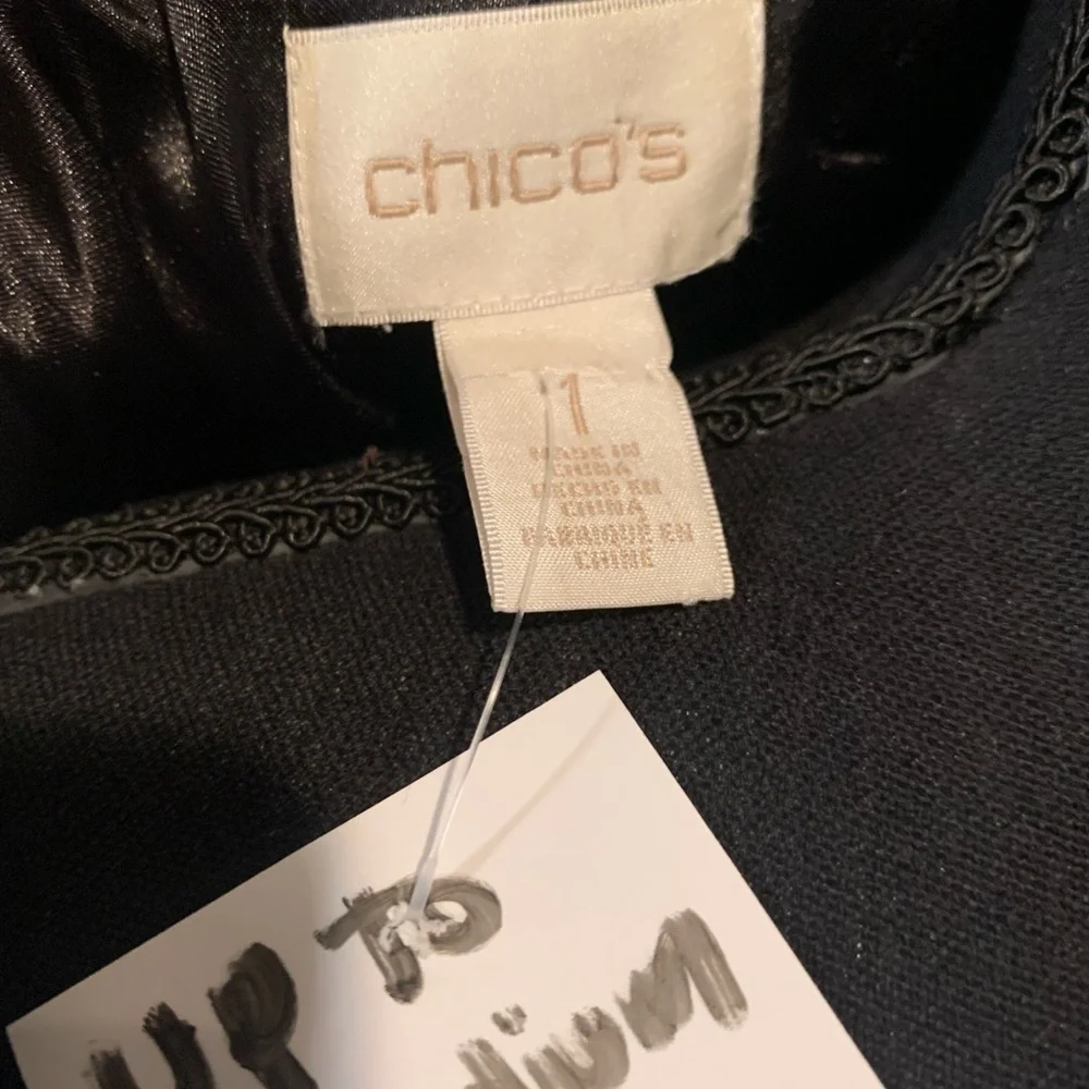 Chico’s Black & White Zebra Printed Jacket Size 1/Medium - Picture 4 of 4